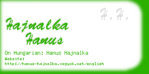 hajnalka hanus business card